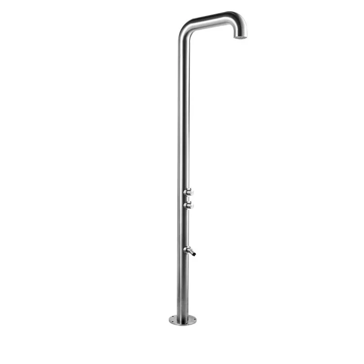 Stainless Steel Outdoor Pool Shower Standing Brushed Shower Column Shower Faucet