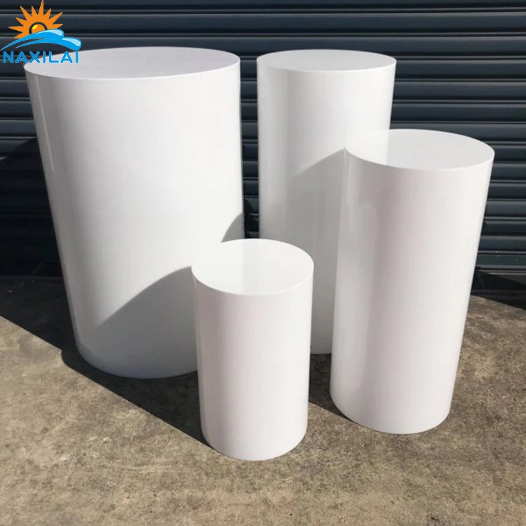 
NAXILAI Beautiful set cylinder acrylic plinth Amazing acrylic plinth stand And backdrop plinth acrylic 
