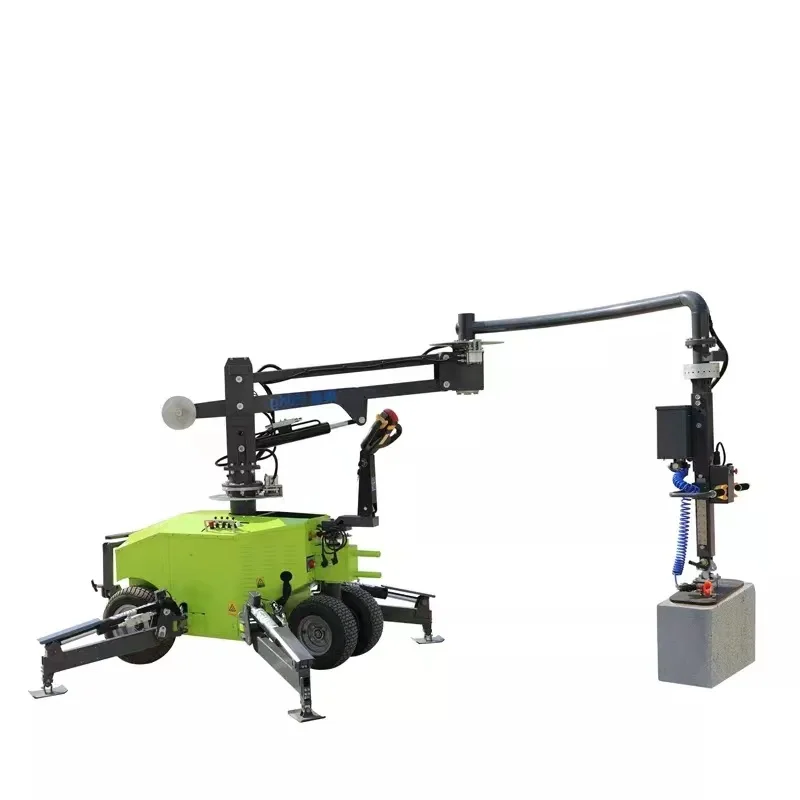 mobile wheel stone slab suction cup vacuum paver liter with forklift