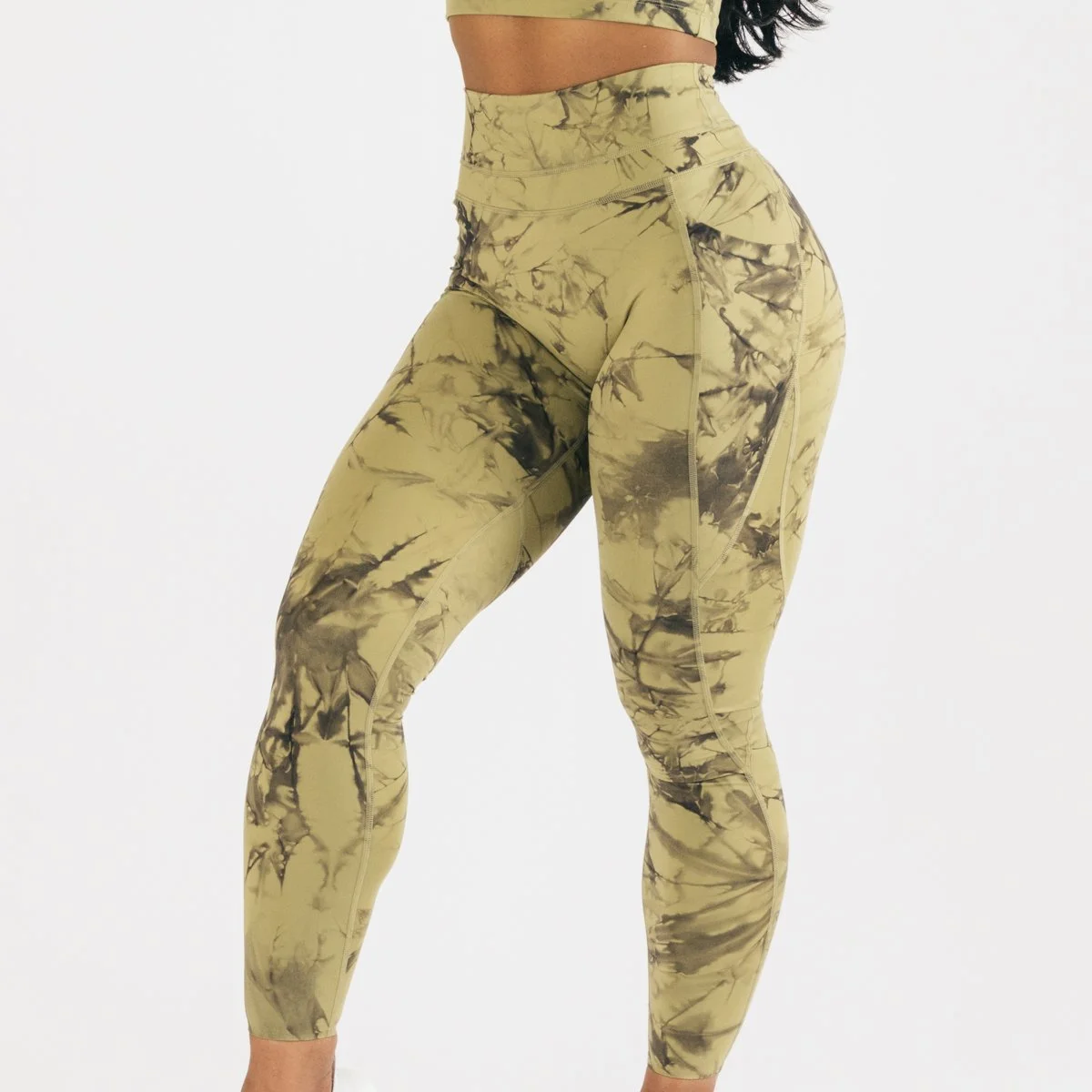 New arrival Tummy Control Pocket Tie dye leggings CYCLONE BLUE ALPHALUX FORCE LEGGING