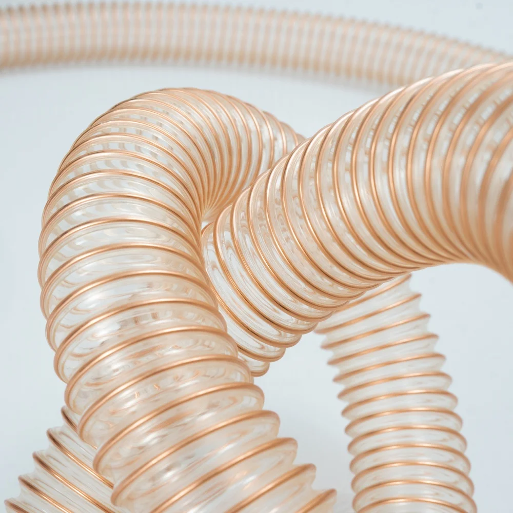 Polyurethane pneumatic hose steel wire duct tubes large diameter tpu flexible pipe