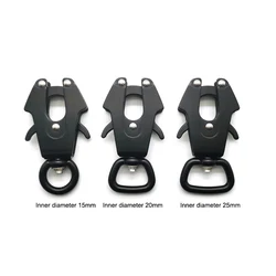 360 Degree Swivel Clip Heavy Duty Quick Release Dog Chain Buckle Dog Leash Frog Clip Black