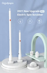 Handheld portable electric spin scrubber brush reviews electric spin scrubber made in usa with 4 brush heads