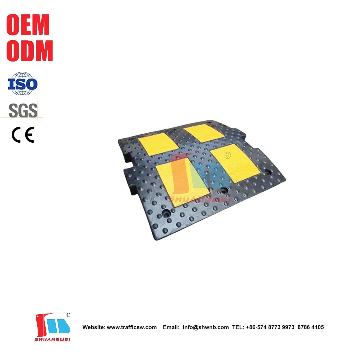 Traffic Road Flexible Rehabilitate Traffic Speed Reducer Breaker Driveway Speed Hump Rubber Curb Ramps Speed Hump