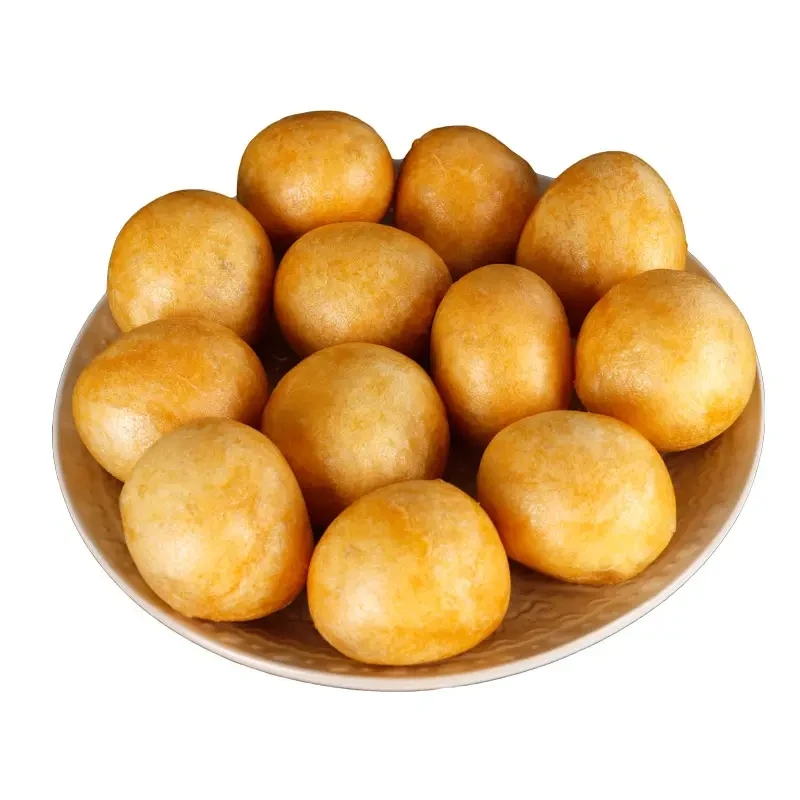 HACCP Certified Weiyang Brand Fried Wheat Gluten Ball Fried Round Gluten Oiled Gluten