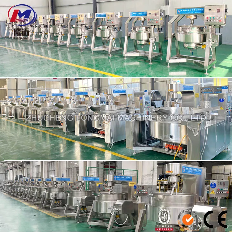 automatic caramel food cooking mixer machines cook vegetables meat for catering in centra kitchen