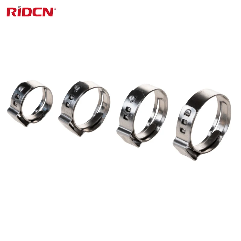 Stepless Single Ear Hose Clamps Various Sizes