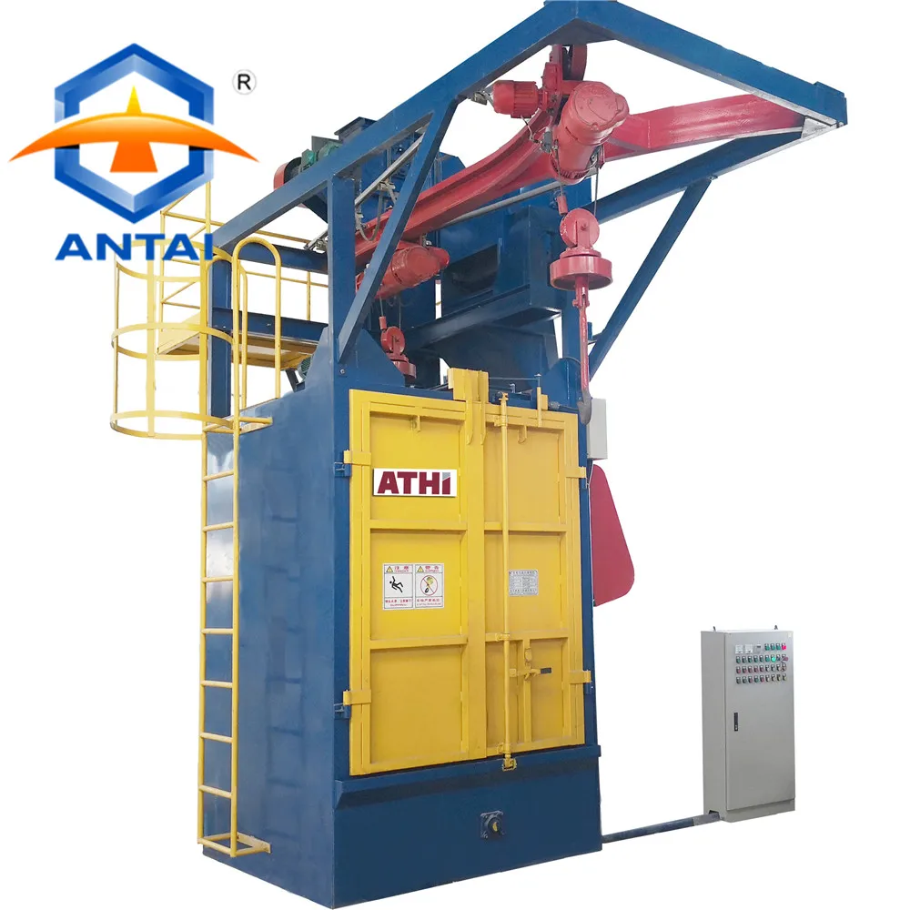 Hook type shot blasting machine for blasting and painting cylinder China supplier