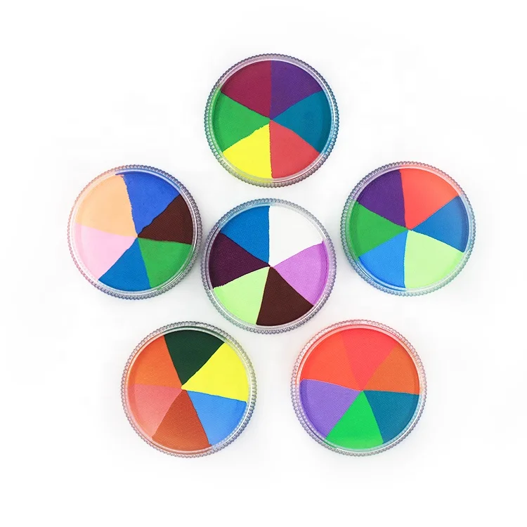 Professional kid Water Activated Professional Face Painting Split Cake Paint Palette Face Paint And Body Painting Suppliers