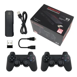 Video Gamepad Console 2.4G Wireless Controller HD Game Stick Box 4K 10000 games 64GB Classic Retro TV games For FC PS1 GBA