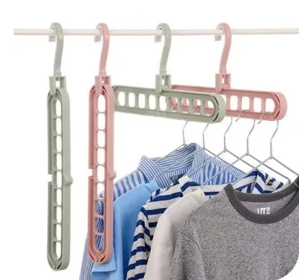 9 Holes Wonder Multiple Use Adjustable Hangers Custom Clothes Drying Hangers
