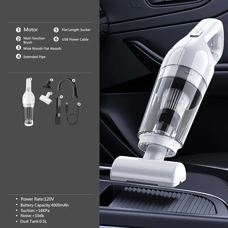 2022 Newest portable handheld 12000pa strong power suction home pet vacuum cleaner rechargeable mini car vacuum cleaner
