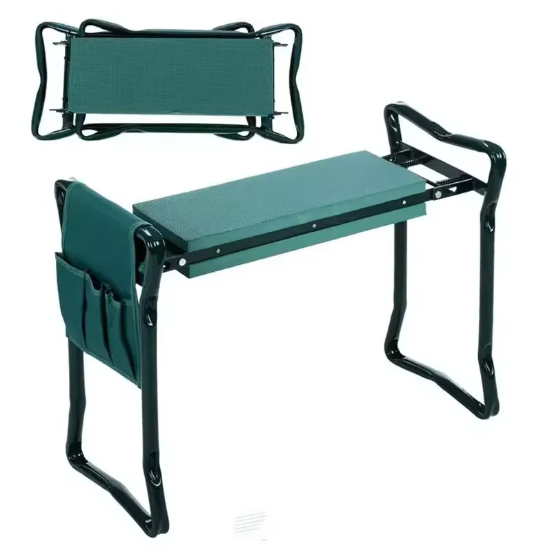 Garden Kneeler Seat Garden Kneeling Pad Storage Bag Bearing Foldable Garden Kneeler Bench Seat