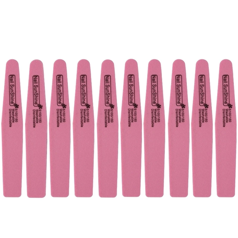 Wholesale Double Side Disposable Buffer Nail Art Half Moon Manufacturer Sponge Manicure Nail File 100/180