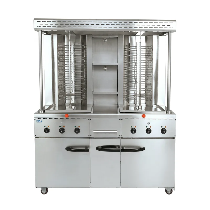 vertical double Shawarma equipment doner kebab maker commercial kebab machine