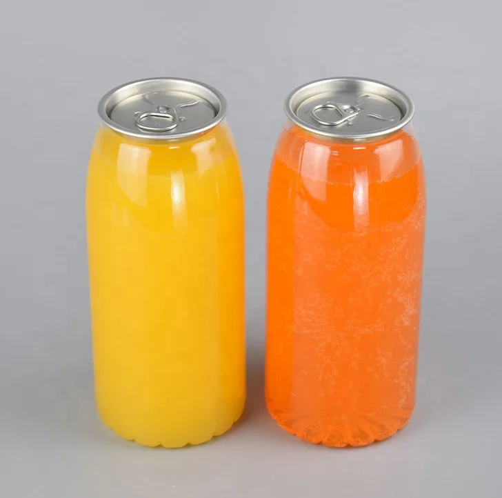Beverage Can 330ml 350ml 500ml 650ml Custom Logo Printing Transparent Coffee Bottle Cup PET Plastic Soda Can