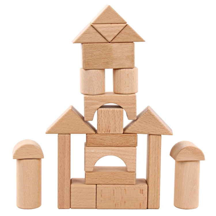 High Quality Building Block For Children Custom Blocks Hand-On Wooden Stacking Block Set For Kids