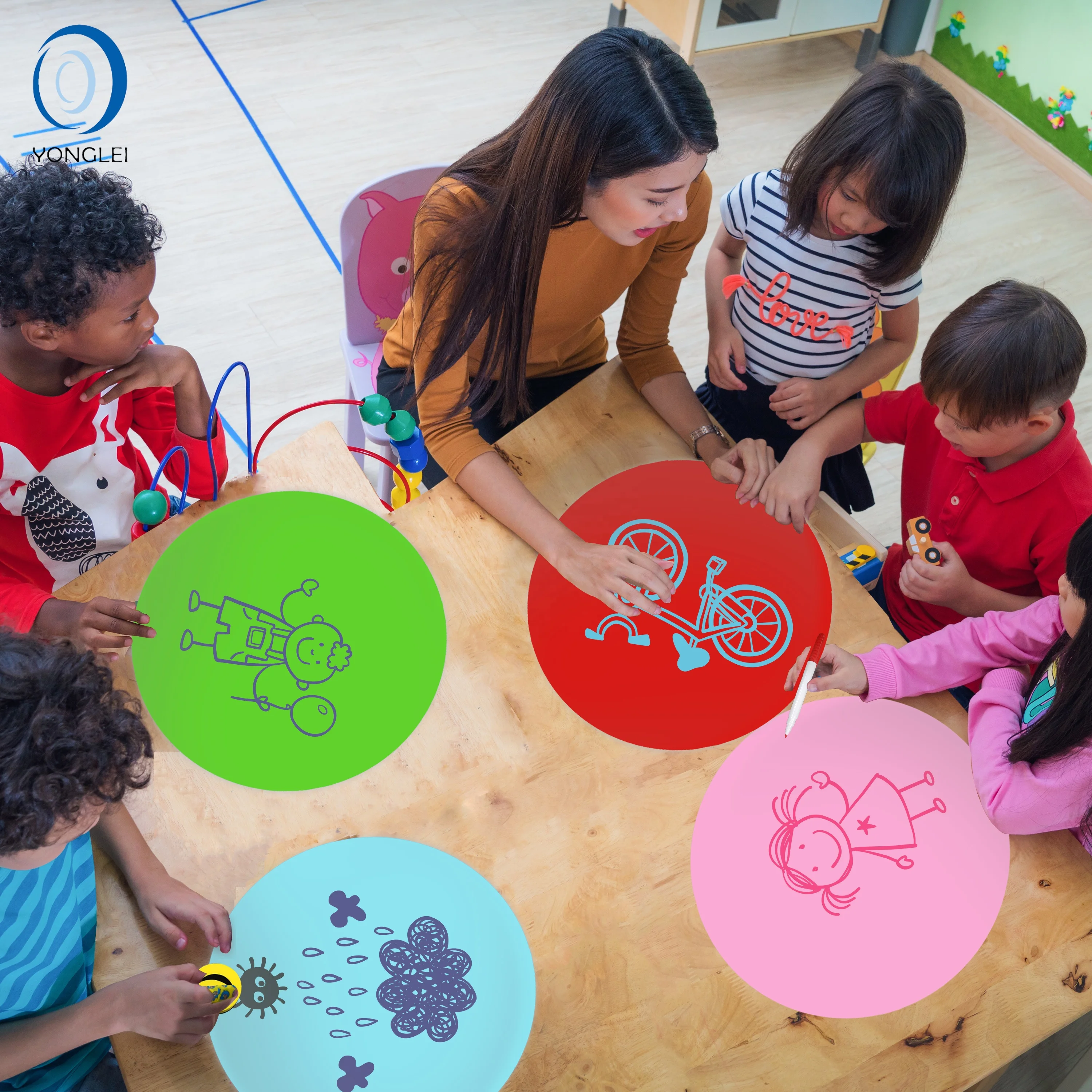 DS1.1-1B1 Removable dot sticker dry erase teaching supplies teaching aids for schools