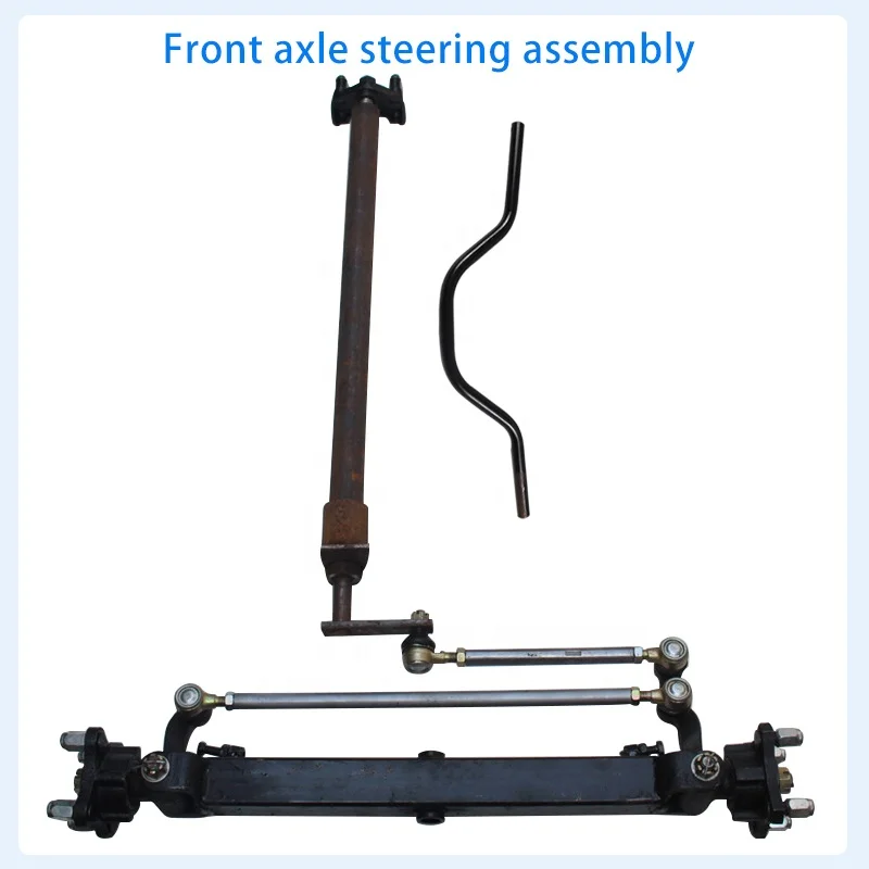 Electric quadricycle front axle easy steering handlebar Modified small flat car direction column handle direction assembly