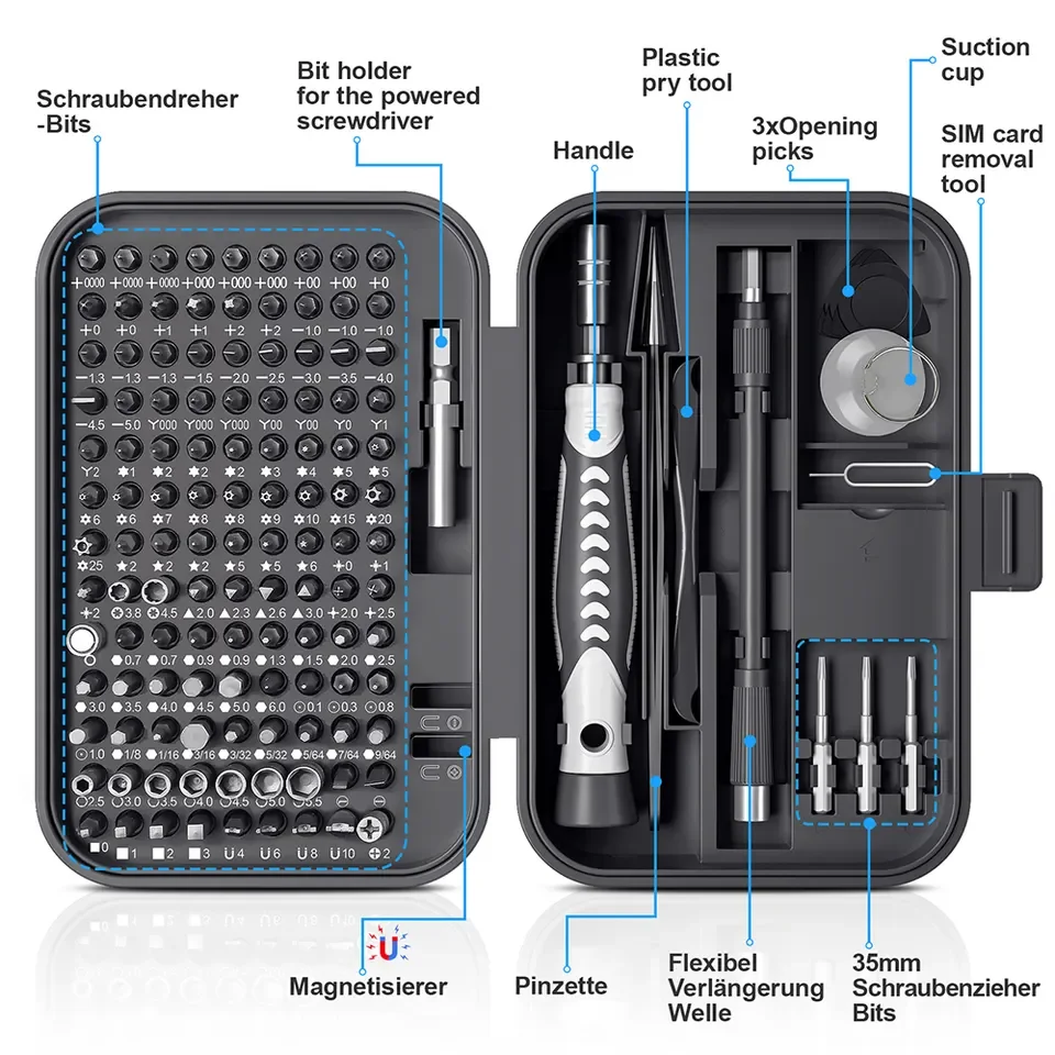 New Arrival 130 in 1 Household DIY Repair Tool Kit Portable Screwdriver Set for Phone Laptop Computer Watch