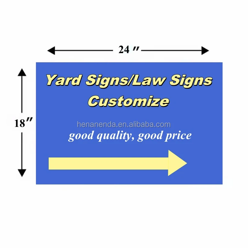 Custom/Wholesale PP Corrugated Plastic Yard Signs For Business Advertising/Graduation/birthday Lawn signs