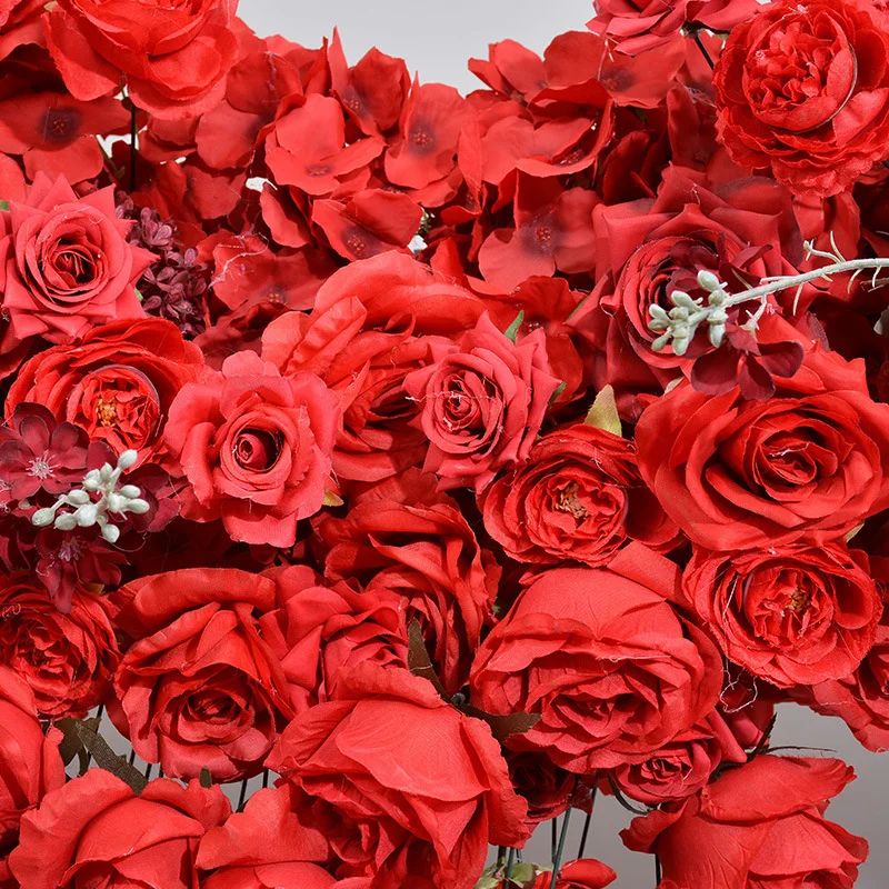 Hot Selling Heart Shape Red Rose flower Arch For Wedding Garden Home Decor