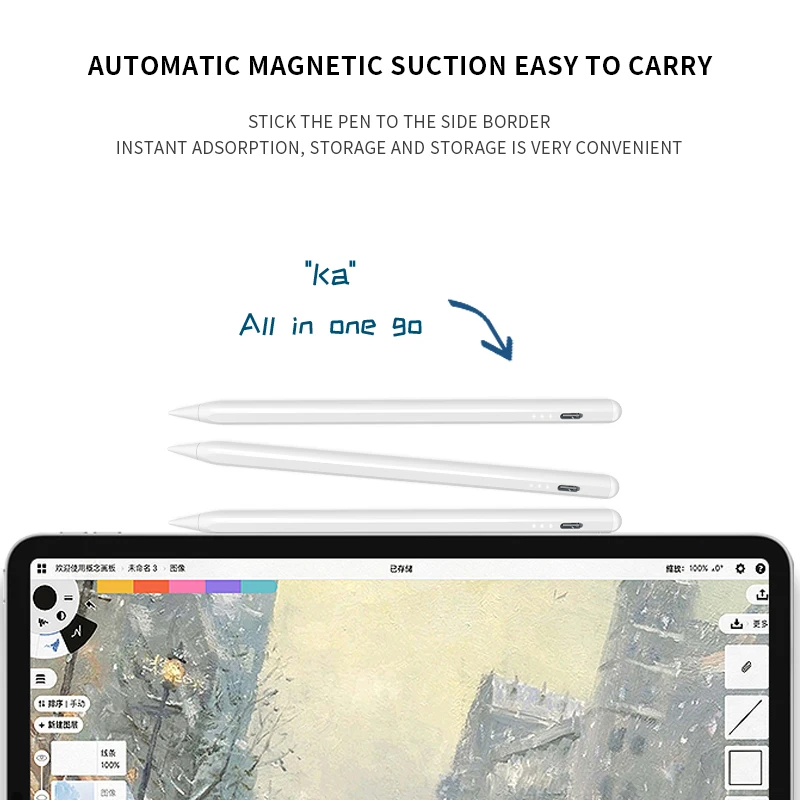 best stylus Stylus pen ipad Fully charged in 5 minutes Three grid battery display for ipad Apple