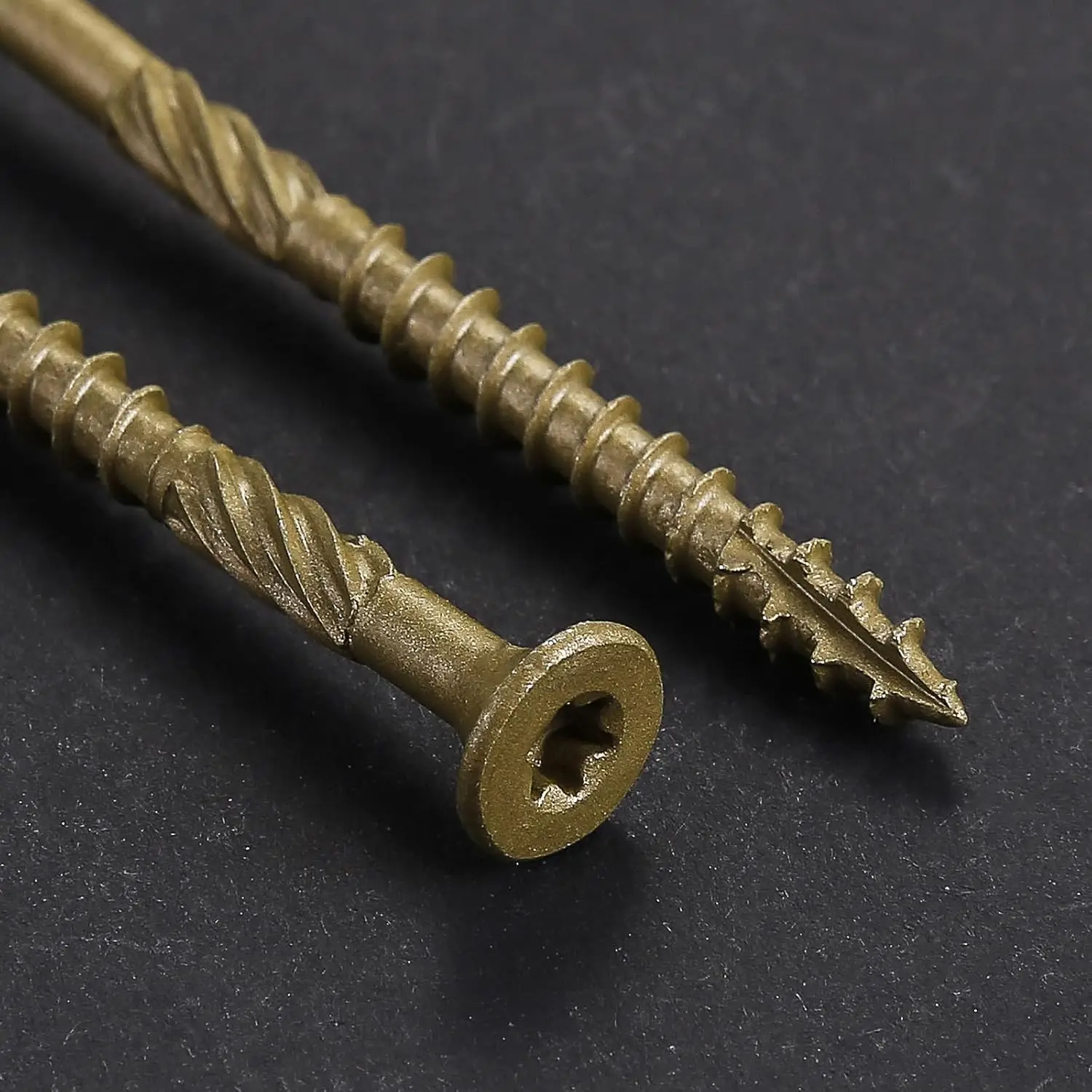 Hot Selling Yellow Zinc Long Construction Screw Wafer Head Star Torx Round Chipboard Construction Wood Screw With Knur Knurl