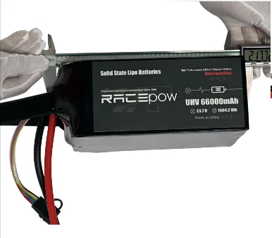 Solid State Lithium Ion Battery pack Hot Sale Series 6S 23.7V 66000mah 88000mah  for long endurance vehicles with light weight