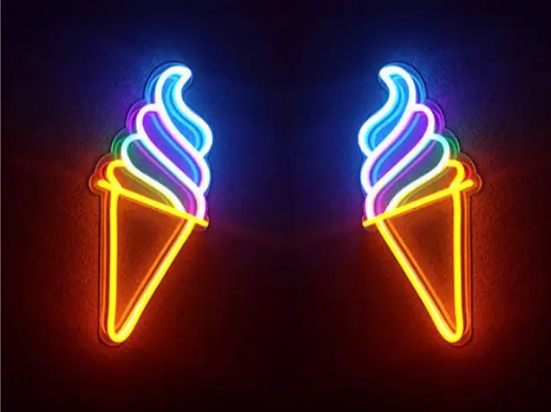 ice cream neon sign 3
