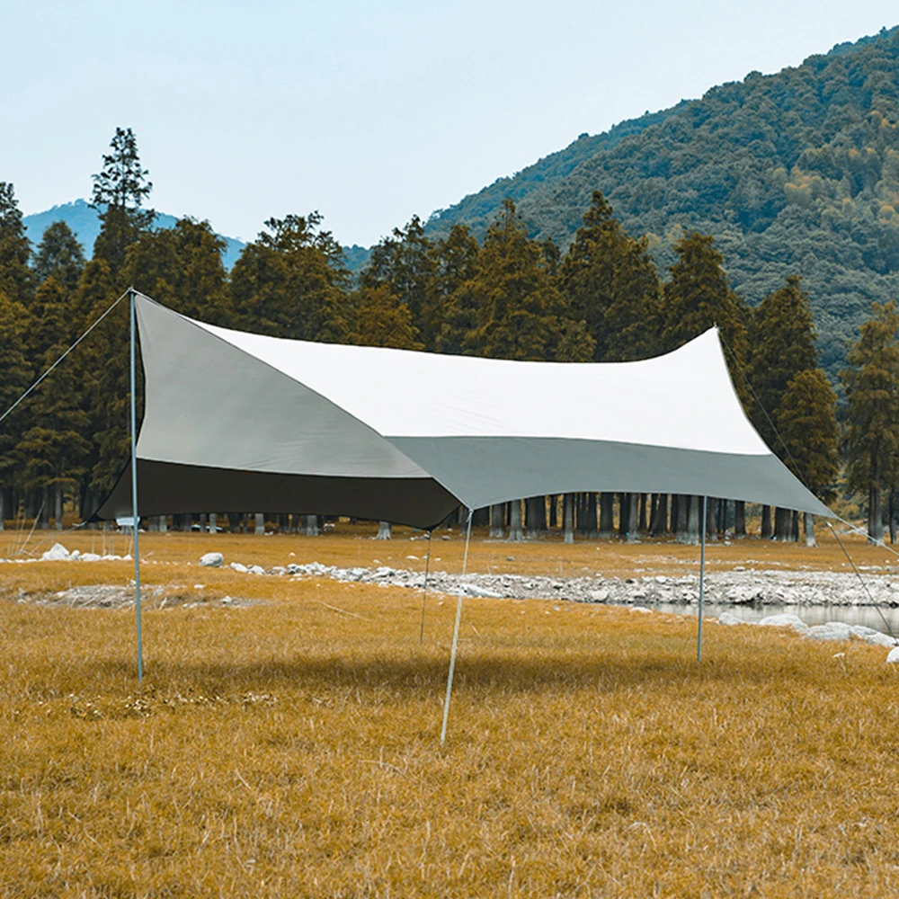 Outdoor Camping Tent Rain Fly tarp 210T Nylon ripstop PU 2000 Waterproof Lightweight Survival Gear Shelter for Camping