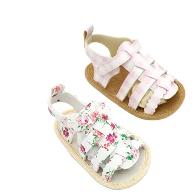 Цветочный дизайн ярких цветов, оптовая продажа, детские сандалии для первых шагов, обувь для девочек