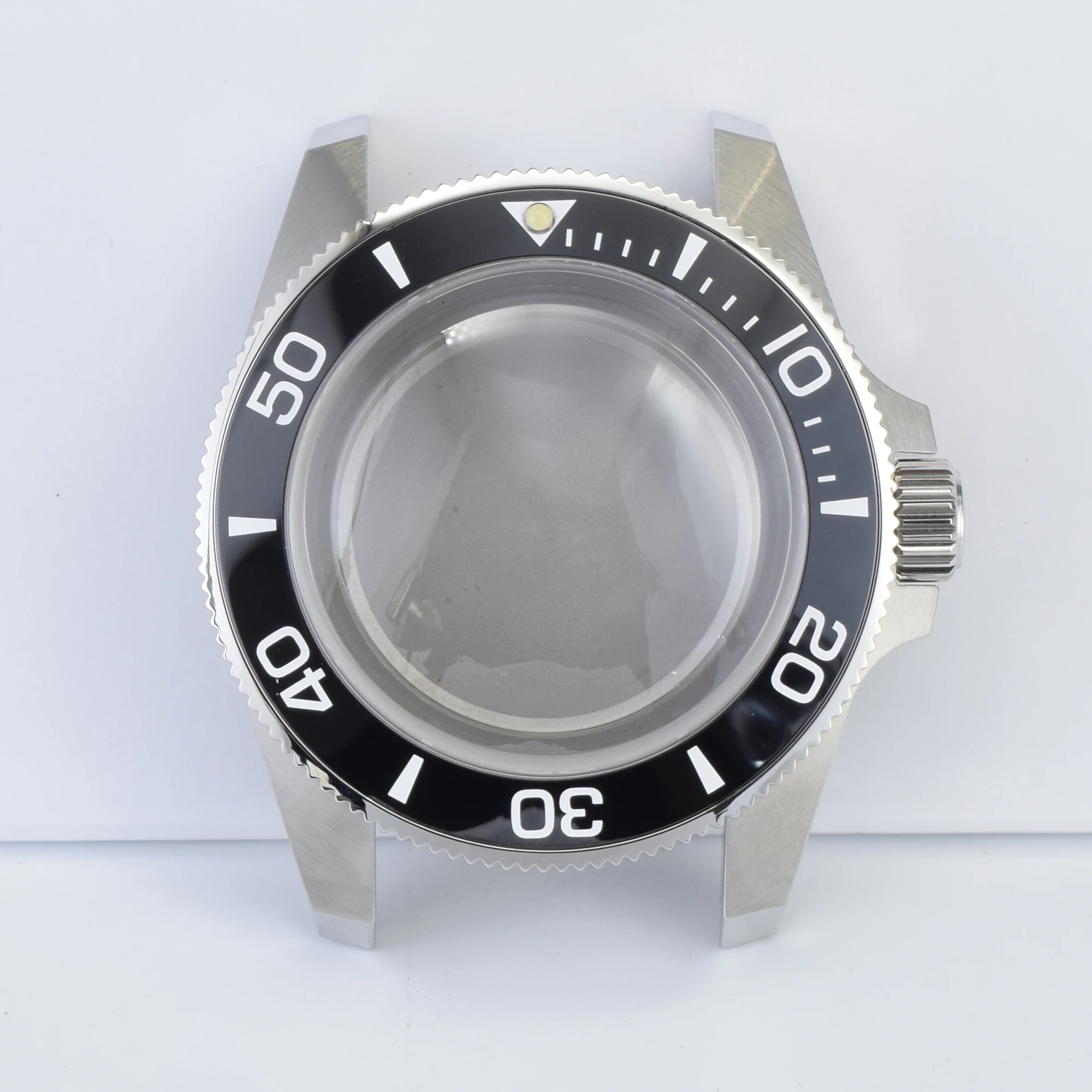 Custom Made Watch Accessories 316L Stainless Steel Watch Case With Ceramic Bezel Fit NH35 Movement