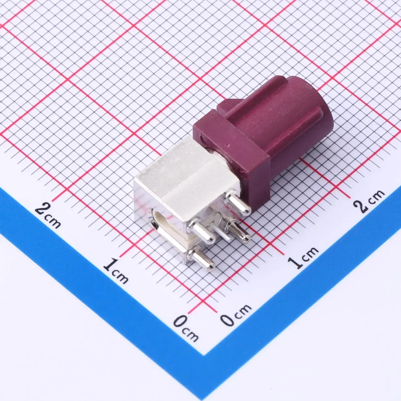 Kinghelm professional 90 degree Purple Male FAKRA connector GPS Antenna  FAKRA plug Right Angle PCB RF connector