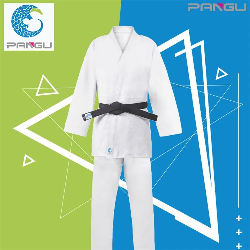 new judo karate suit martial arts suit uniform Pangu bule  white 450g 750g 100% cotton  coingle weave