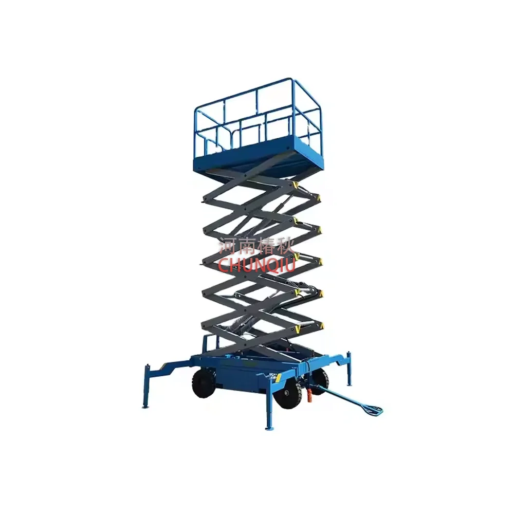 500kg 1000kg Load 12M 20ft 40ft outdoor scissor lift table movable scissor lift platform mobile warehouse scissor lift