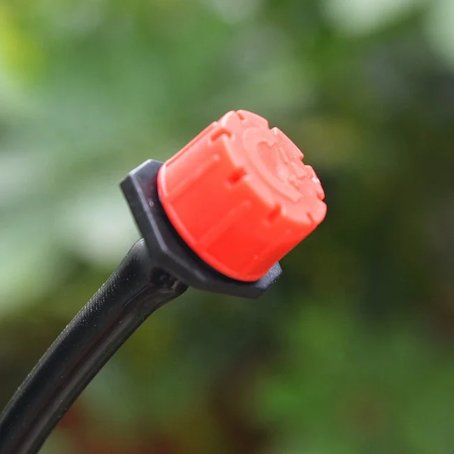 Red 8 Hole Flow Adjustable Dripper Garden Micro Irrigation Emitter Sprinkler Plastic Micro Dripper For Agriculture Irrigation