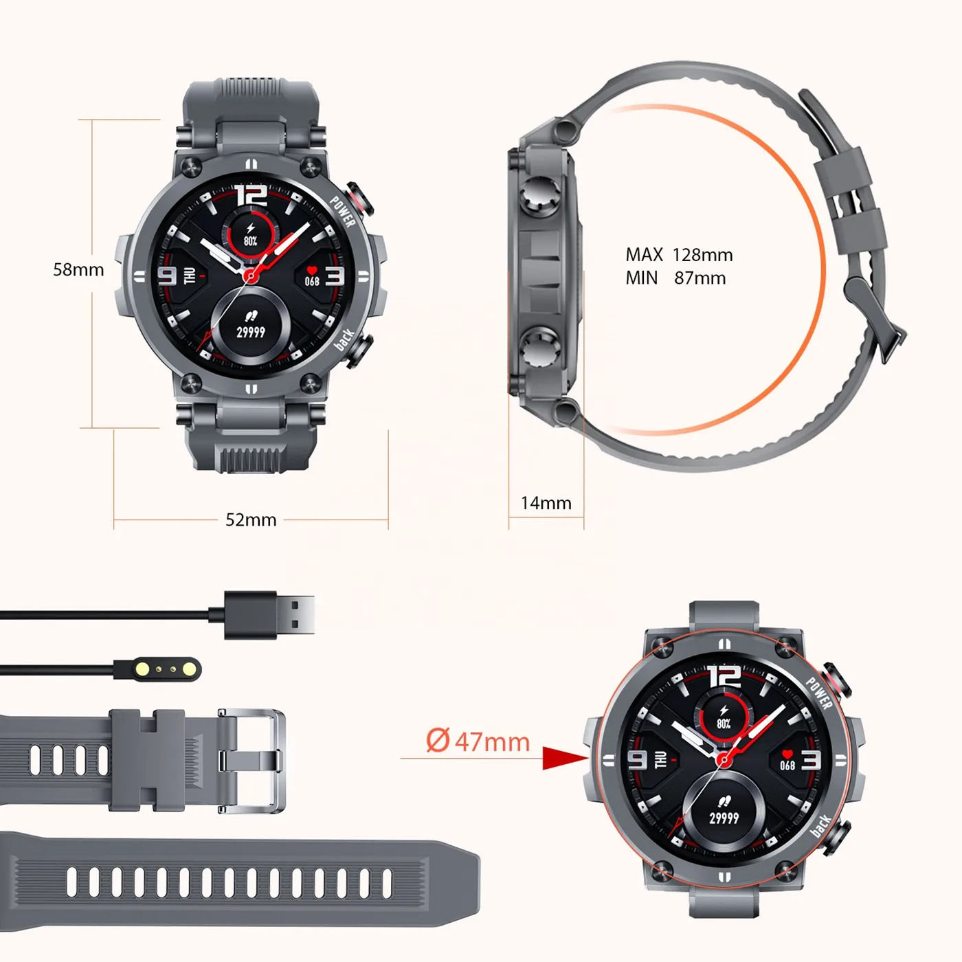 Hot Selling In Telligent Health Smart Watch D13 Health Fitness Tracker Smart Wristband