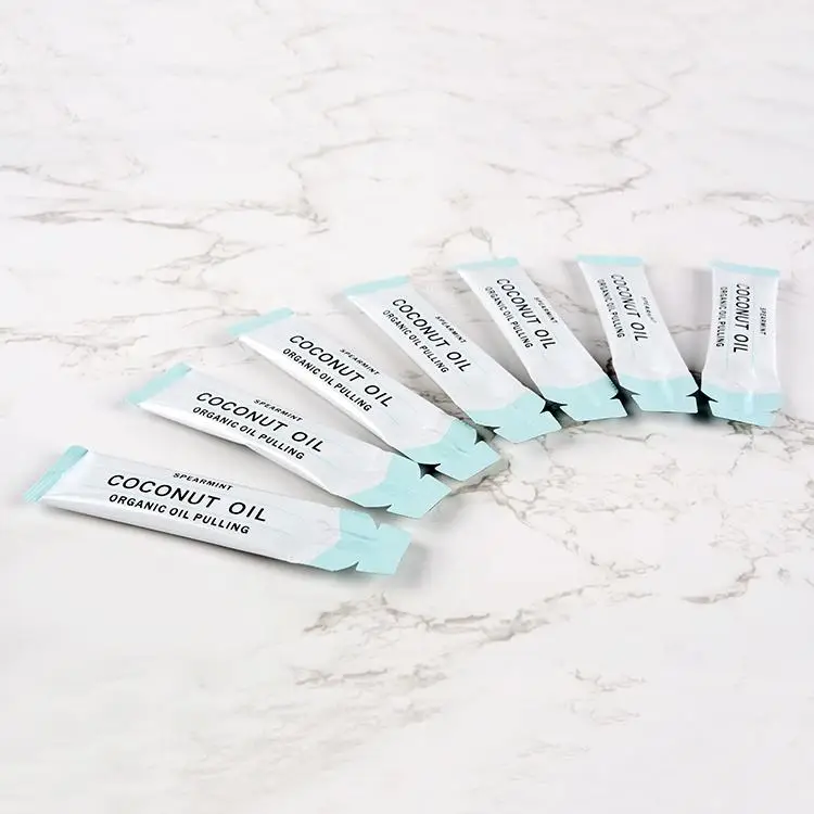 10ml Natural Teeth Whitening Products Mouthwash Packet Oil Pulling Sachet Spearmint Coconut Oil Organic Oil Pulling Mouthwash
