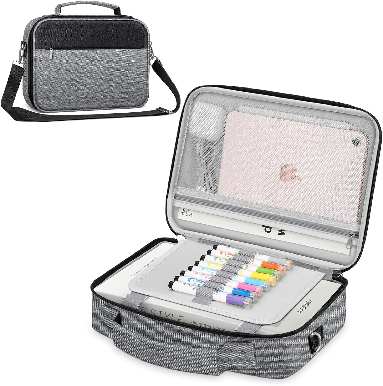 Bible Covers for Women Bible Carrying Case Church Bible Bag with Padded Handle Adjustable Shoulder Strap and Zippered Pockets