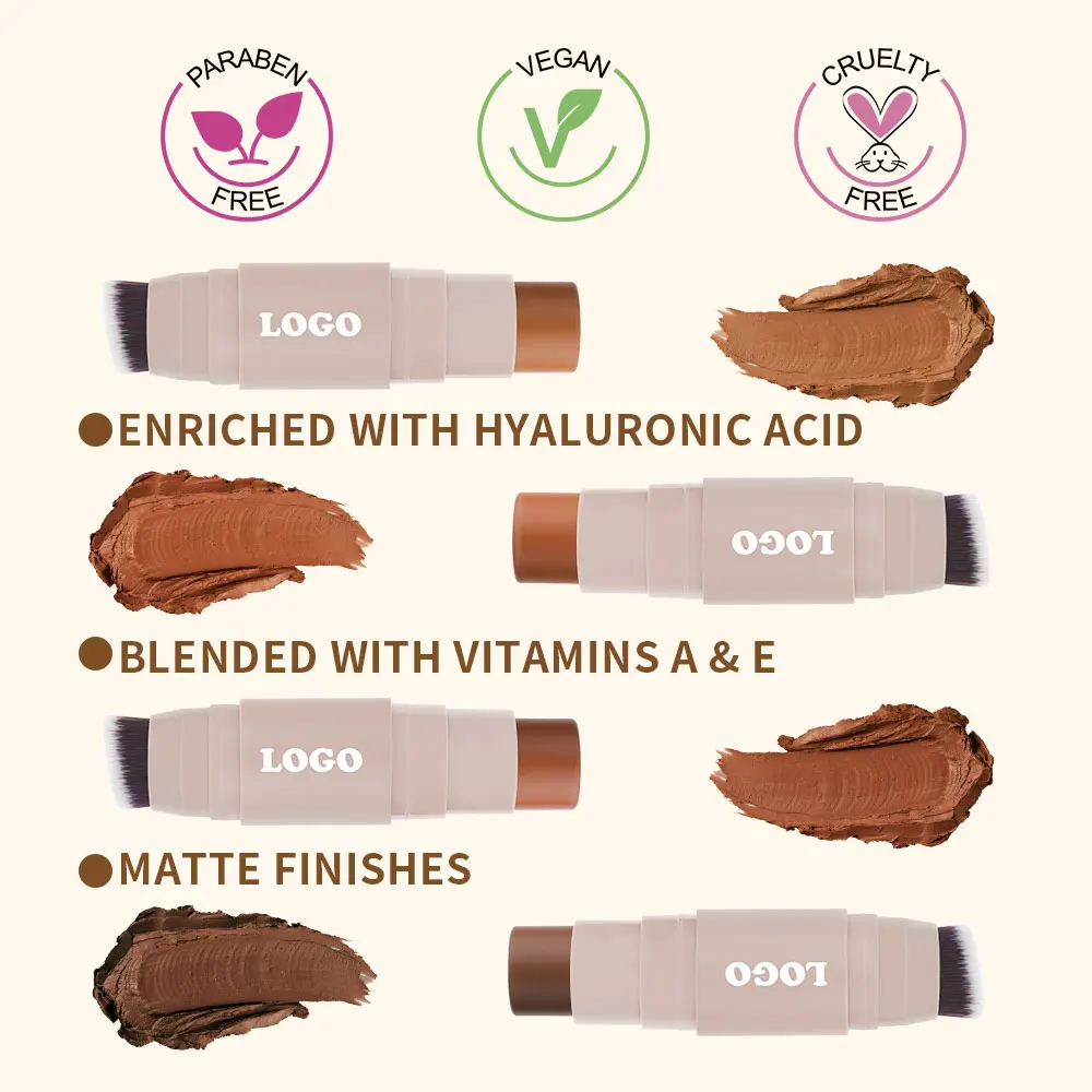 OCHAIN Factory Direct Sale Waterproof Makeup New Design  Low MOQ  With Brush Concealer Foundation Contour Stick