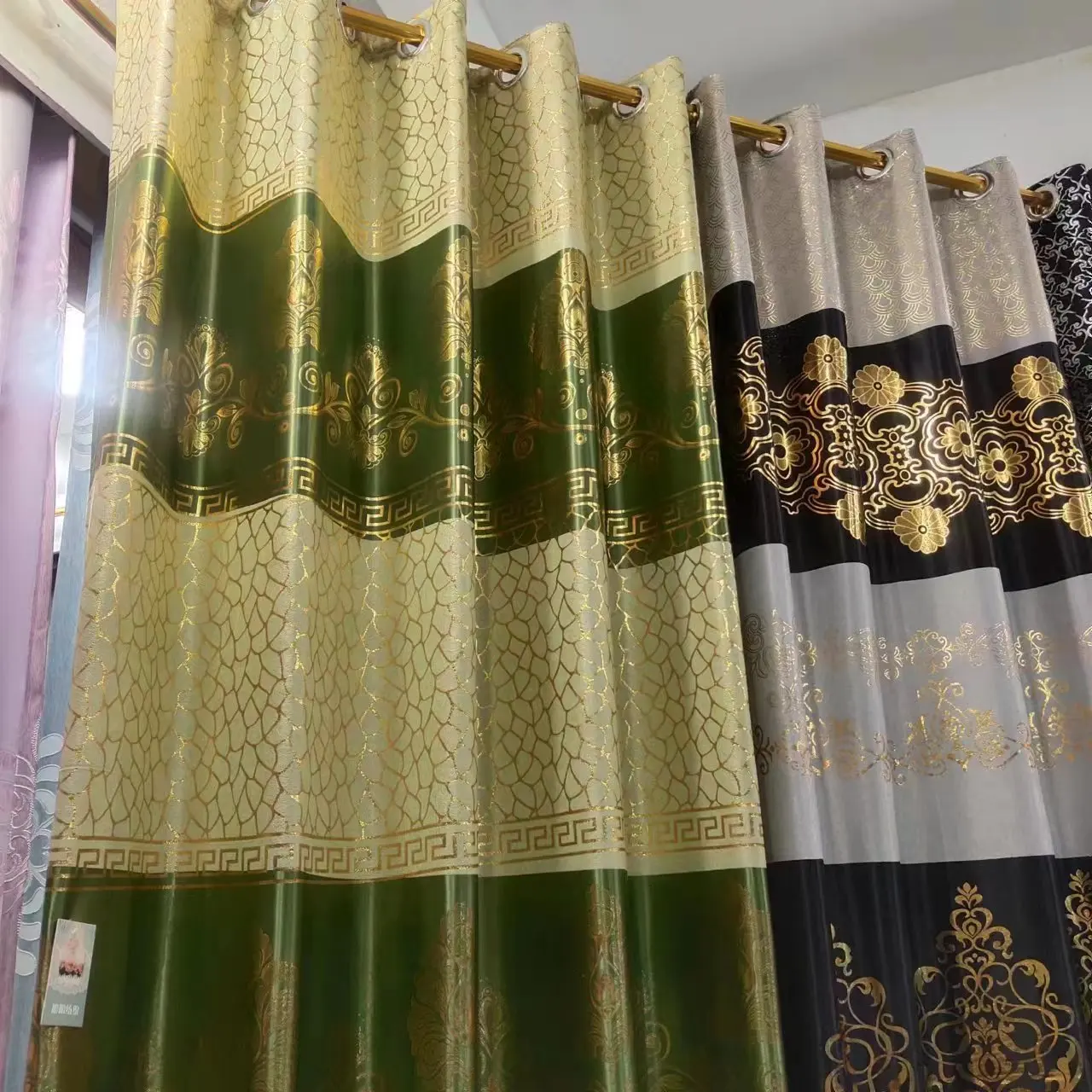Роскошные Бронзовые занавески из ткани оптом