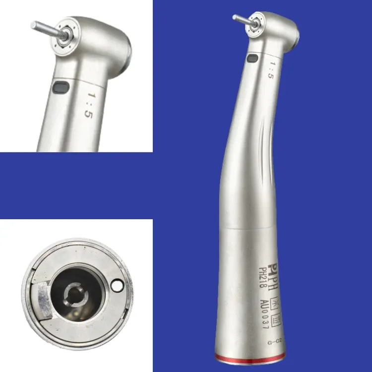 Red Ring 1:5 Contra Angle Led Speed Increasing Inner Channel Dental Contra Angle Handpiece