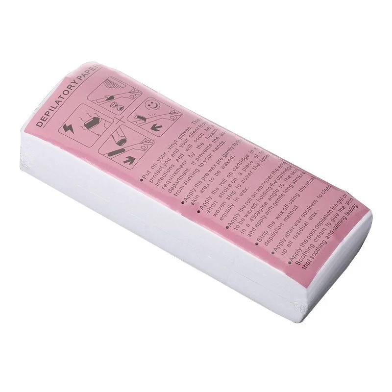 100pcs Portable Depilatory Waxing Paper Double Sided Non-Woven Fabric Disposable Hair Removal Wax Strip