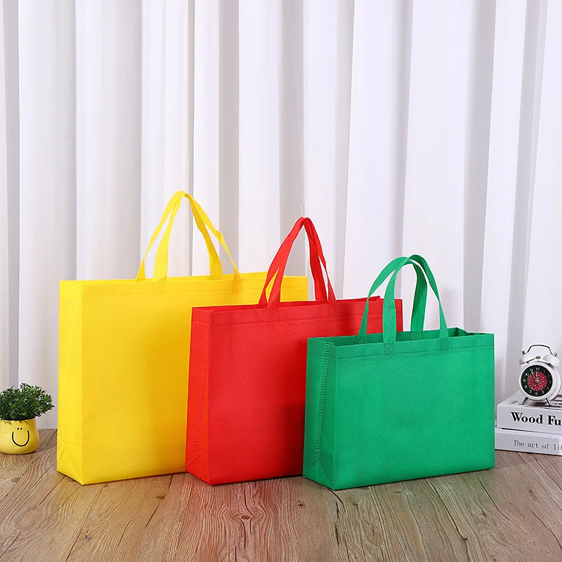 High Quality  Laminated Biodegradable Non Woven Vest Handle Bag