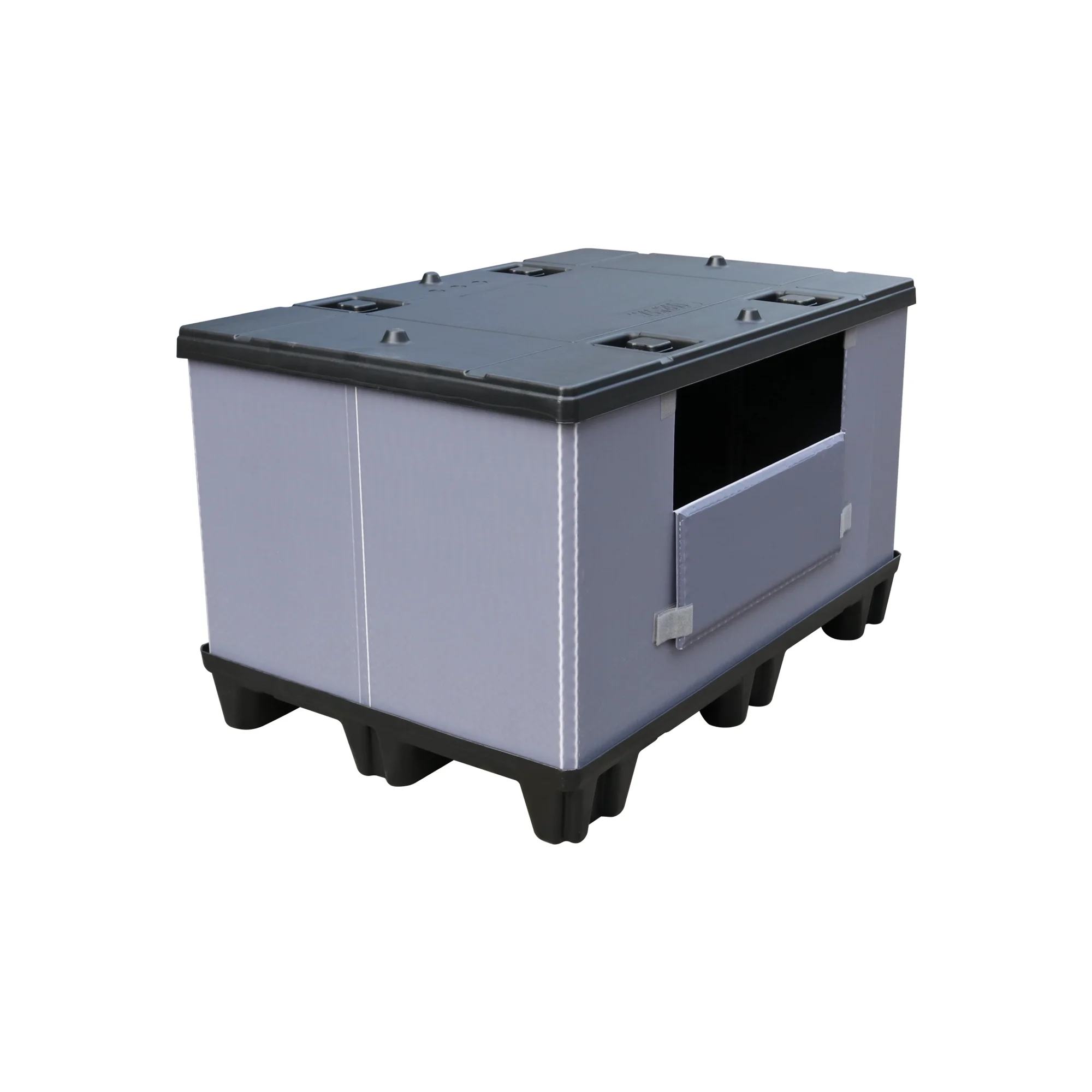 QS Factory Sale Excellent Welldon High Volume Plastic Pallet Pack Sleeve Container Storage Box For Transportation Packaging