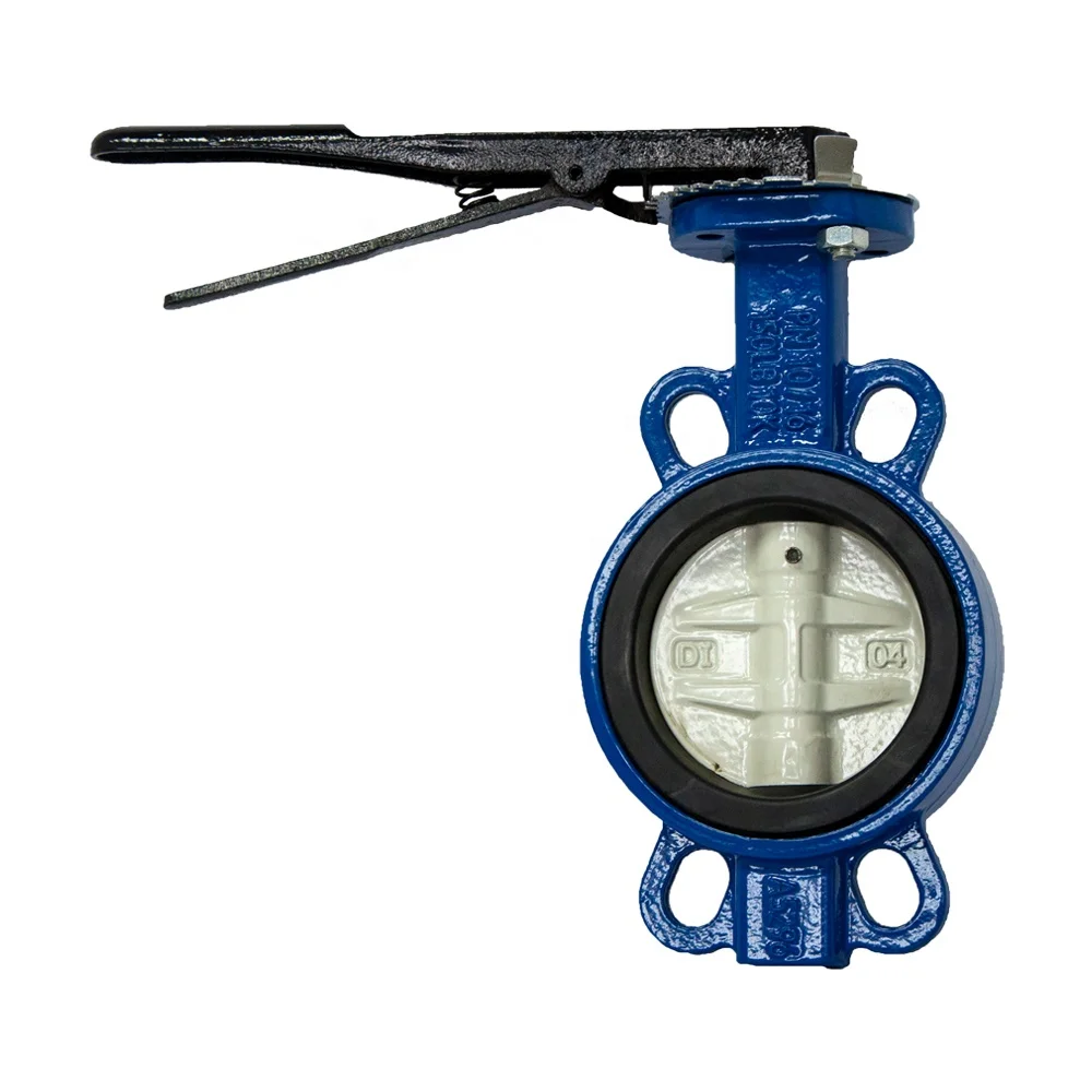 2024 Pn16 Worm Gear Actuator Ductile Iron Rubber Sealing Wafer Type Butterfly Valve