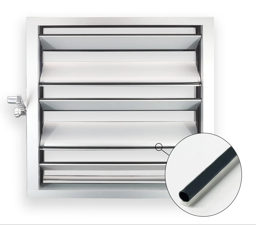 Excellent air tight new design AHU accessory PP+TPE plastic gasket for VCD air volume control damper