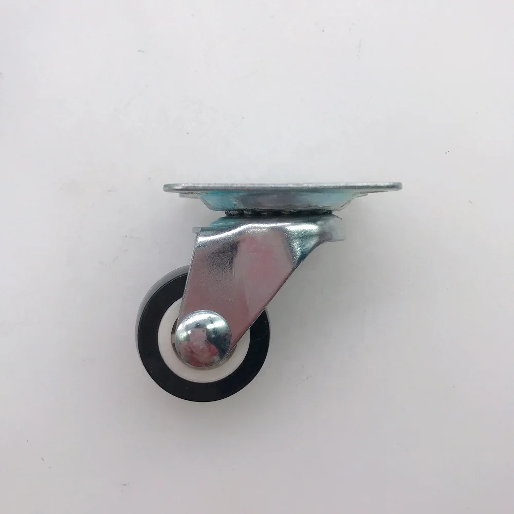 Light Duty 1 Inch Black PVC Casters Wheel 25MM Diameter Small Castor Wheel For Furniture Pulley