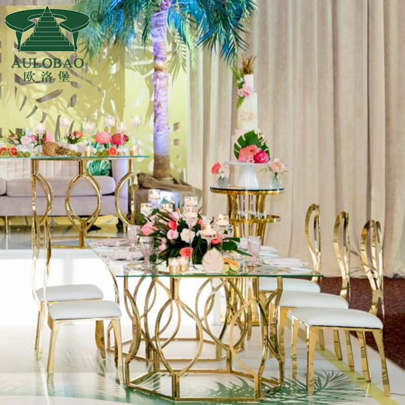 Unique round dining table with rotating centre golden base glass top dining table